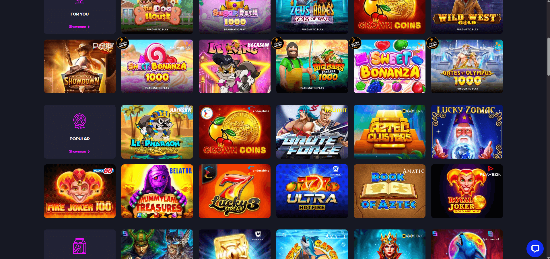 игры казино в Cat Casino